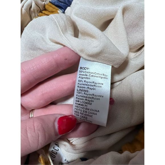 NEW!! LUCCA COILUTURE Khloe Terracotta Gold Floral Romper Size Large Flounce Ruf - Picture 9 of 15